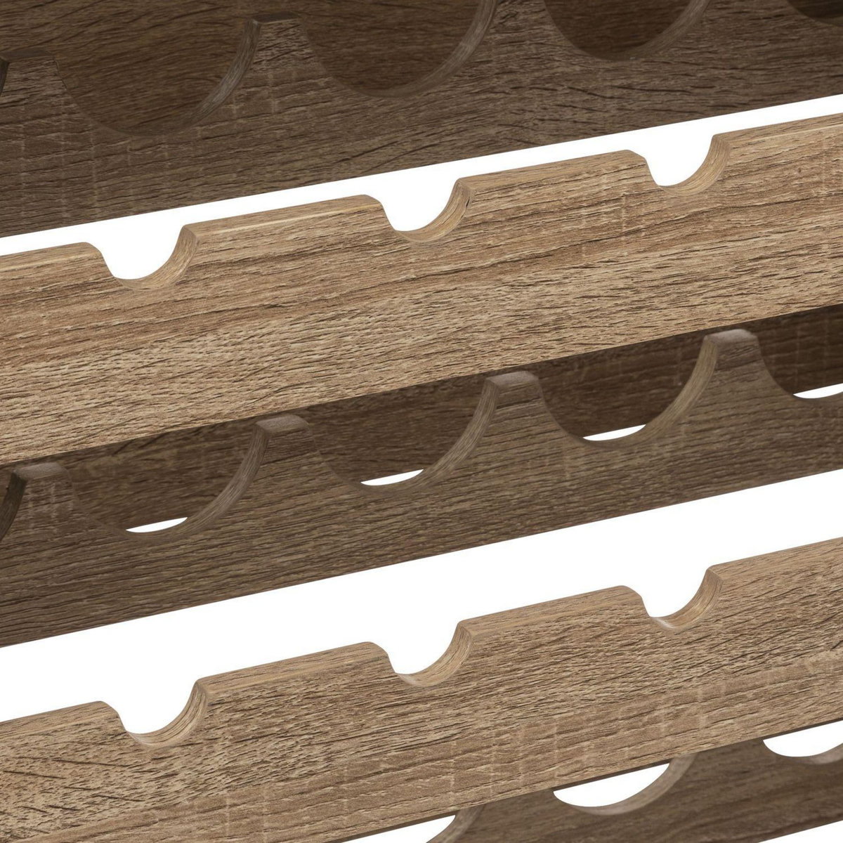 FIVE Meuble bar avec rack pour 25 bouteilles en bois ALIAJ - Noir