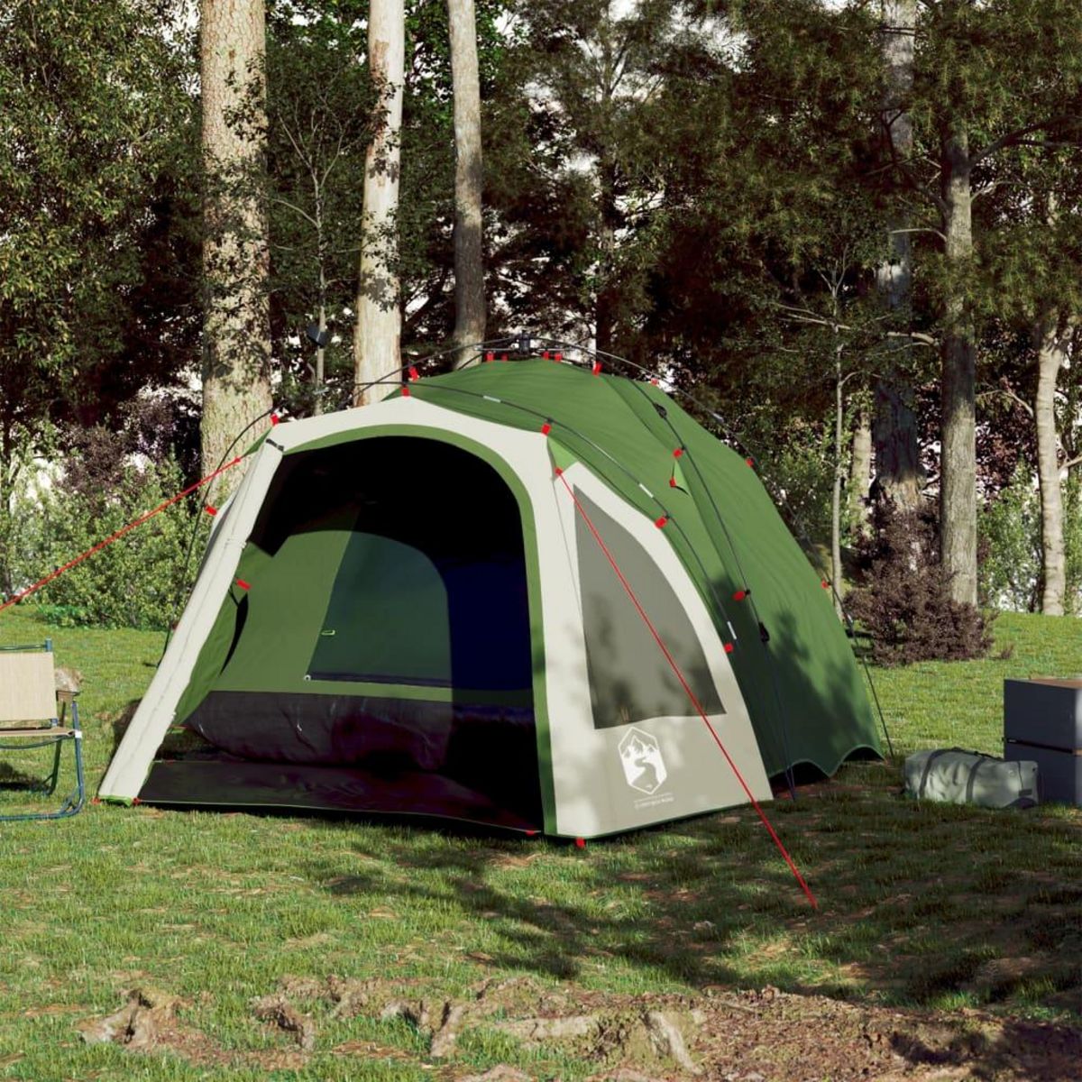 VIDAXL Tente de camping a dome 3 personnes vert liberation rapide