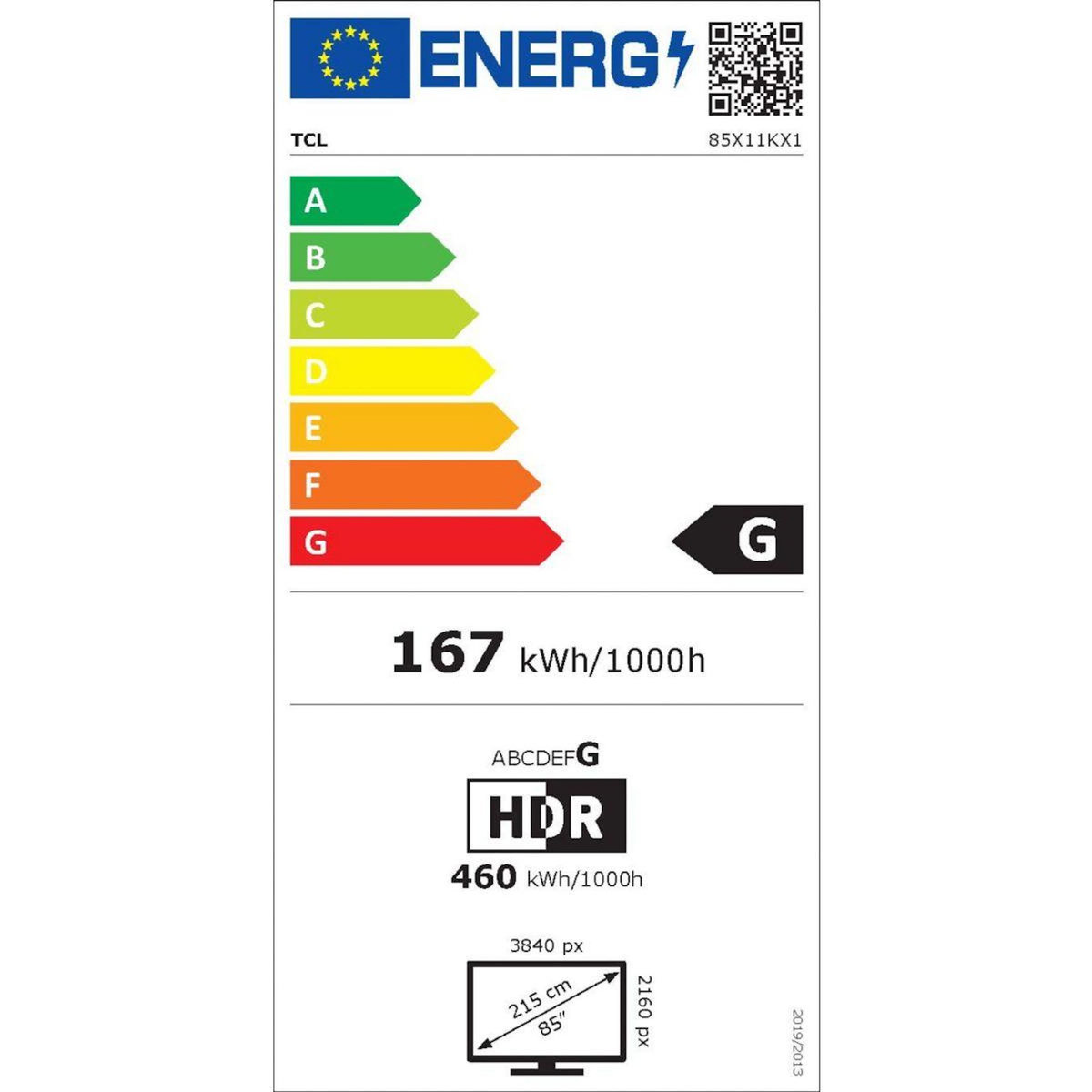 TCL TV Mini Led 85X11K 2025-85 pouces (215cm)
