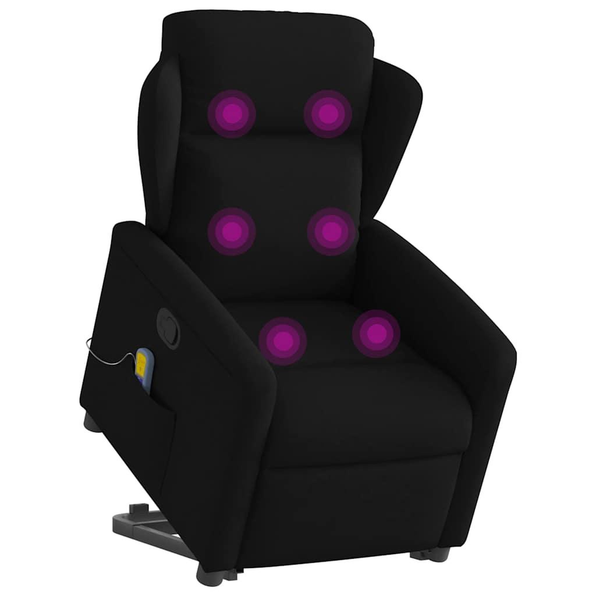 Voir la diapositive 3 : VIDAXL Fauteuil de massage inclinable Noir Tissu