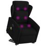 Voir la diapositive 3 : VIDAXL Fauteuil de massage inclinable Noir Tissu