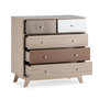 Voir la diapositive 3 : VS VENTA-STOCK Commode de nuit Maia 5 tiroirs multicolores