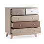Voir la diapositive 3 : VS VENTA-STOCK Commode de nuit Maia 5 tiroirs multicolores