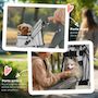 Voir la diapositive 4 : PAWHUT Poussette buggy pliable animaux chariot pliant chien chat porte-gobelet panier de rangement inclus roues avec frein tissu 600D Oxford métal gris