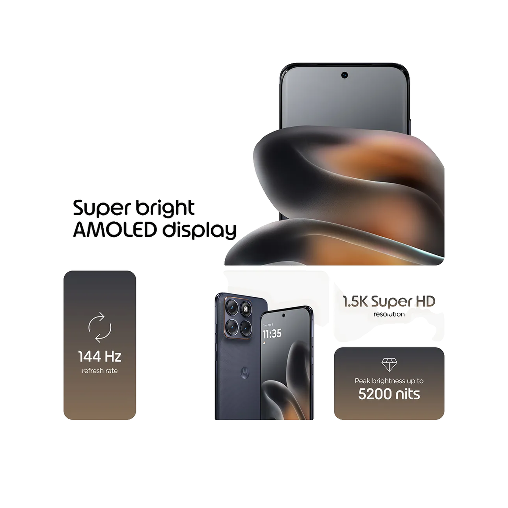 Voir la diapositive 4 : MOTOROLA smartphone edge 70 fusion 5g 8gb/512gb noir