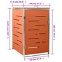Voir la diapositive 6 : VIDAXL Abri pour poubelle 69x77,5x112,5 cm Inox