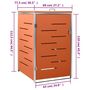 Voir la diapositive 6 : VIDAXL Abri pour poubelle 69x77,5x112,5 cm Inox