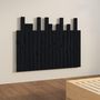Voir la diapositive 4 : VIDAXL Tete de lit murale Noir 108x3x80 cm Bois massif de pin