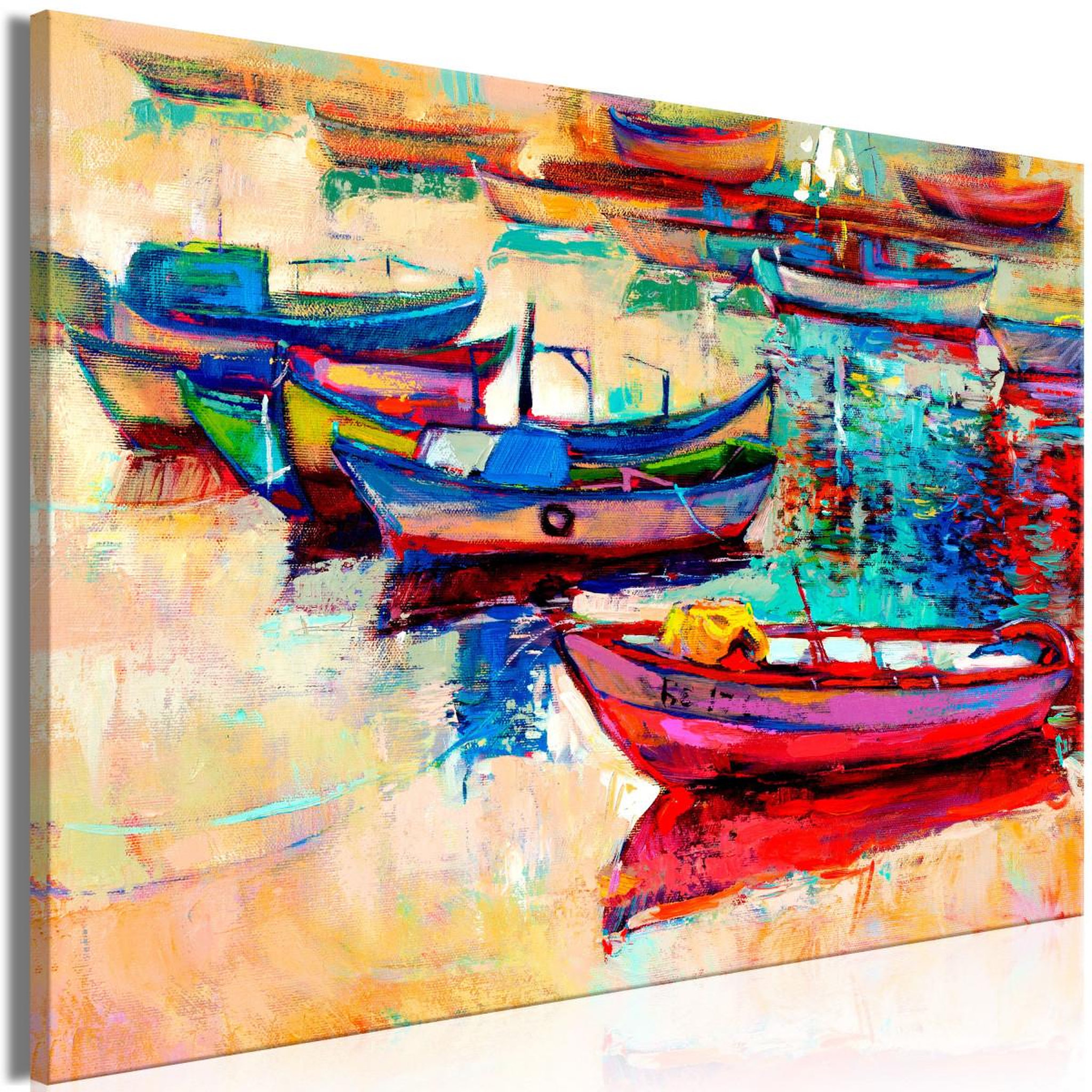 Paris Prix Tableau imprimé  boats wide. Coloris disponibles : Multicolore