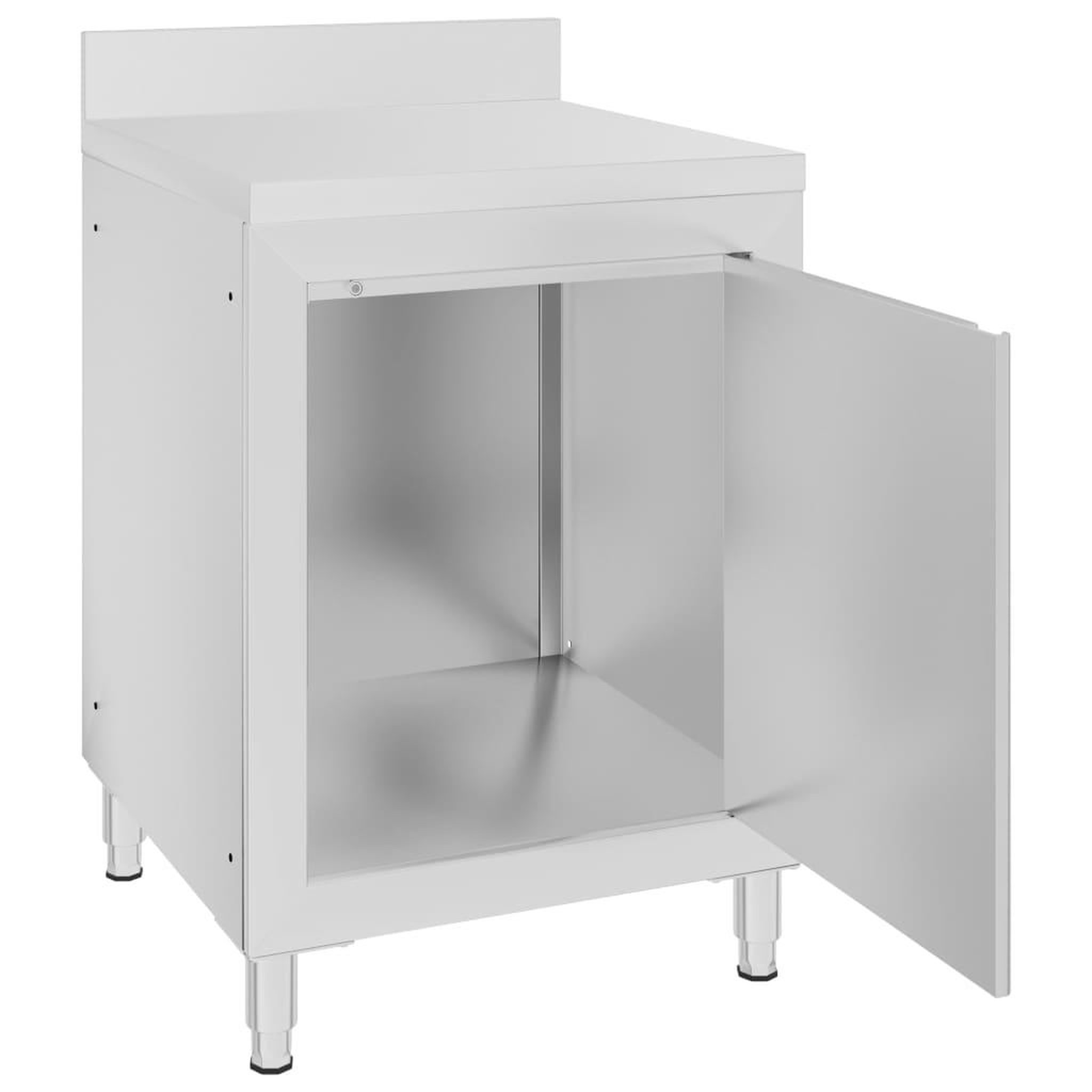 Voir la diapositive 5 : VIDAXL Table de travail commerciale avec armoire 60x60x96 cm Inox
