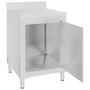 Voir la diapositive 5 : VIDAXL Table de travail commerciale avec armoire 60x60x96 cm Inox