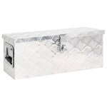 VIDAXL Boîte de rangement Argente 60x23,5x23 cm Aluminium
