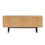 Paris Prix Buffet 3 Portes Triangle  Camden  175cm Chêne & Noir