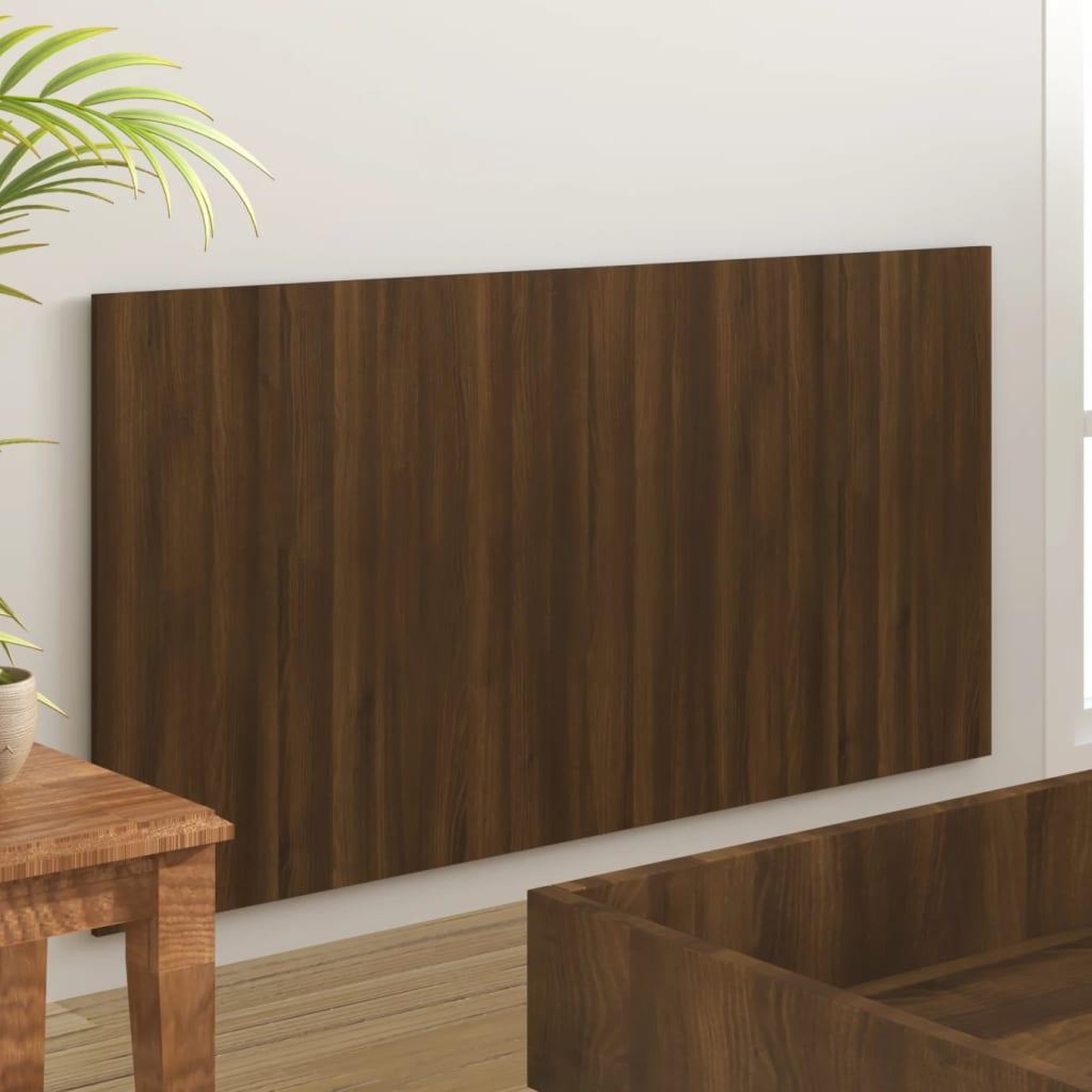 Voir la diapositive 4 : VIDAXL Tete de lit Chene marron 160x1,5x80 cm Bois d'ingenierie