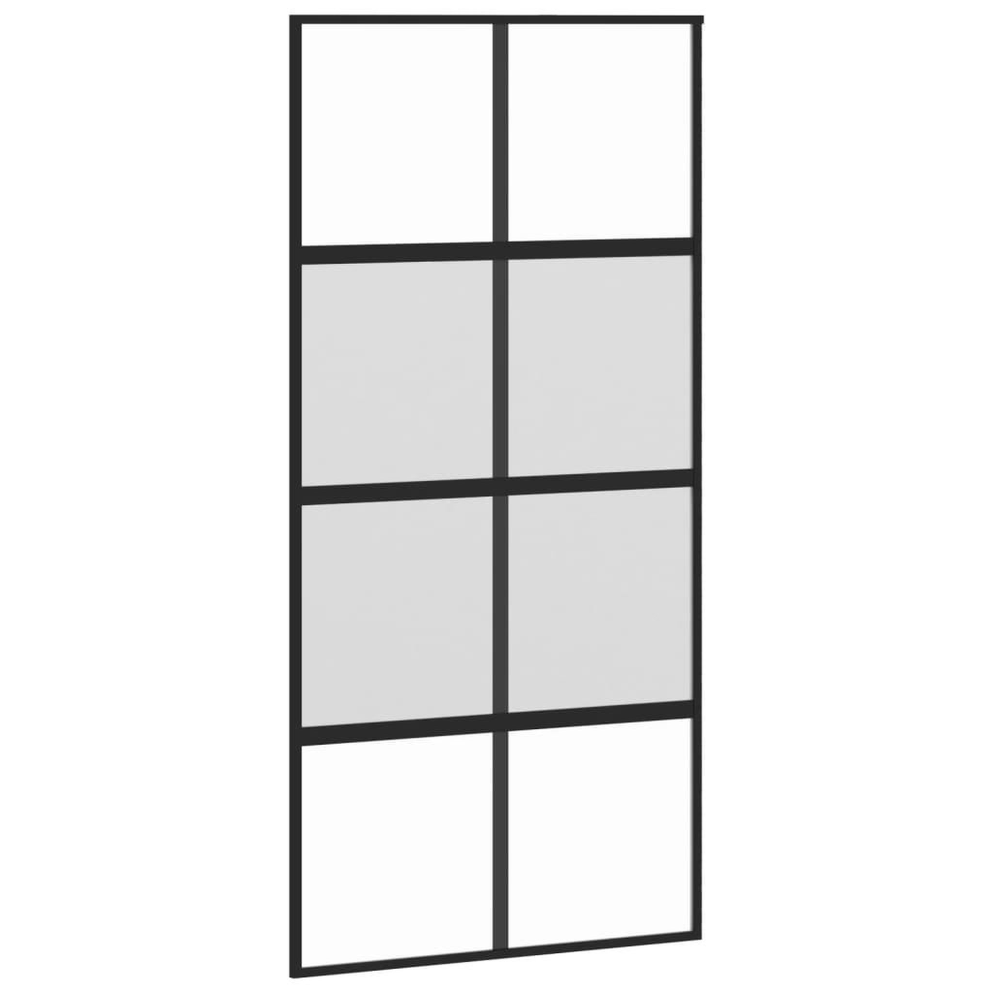 Voir la diapositive 2 : VIDAXL Porte coulissante noir 102,5x205 cm verre trempe aluminium