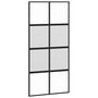 Voir la diapositive 2 : VIDAXL Porte coulissante noir 102,5x205 cm verre trempe aluminium