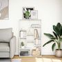 Voir la diapositive 3 : VIDAXL Bibliotheque blanc 72x20x120 cm bois d'ingenierie