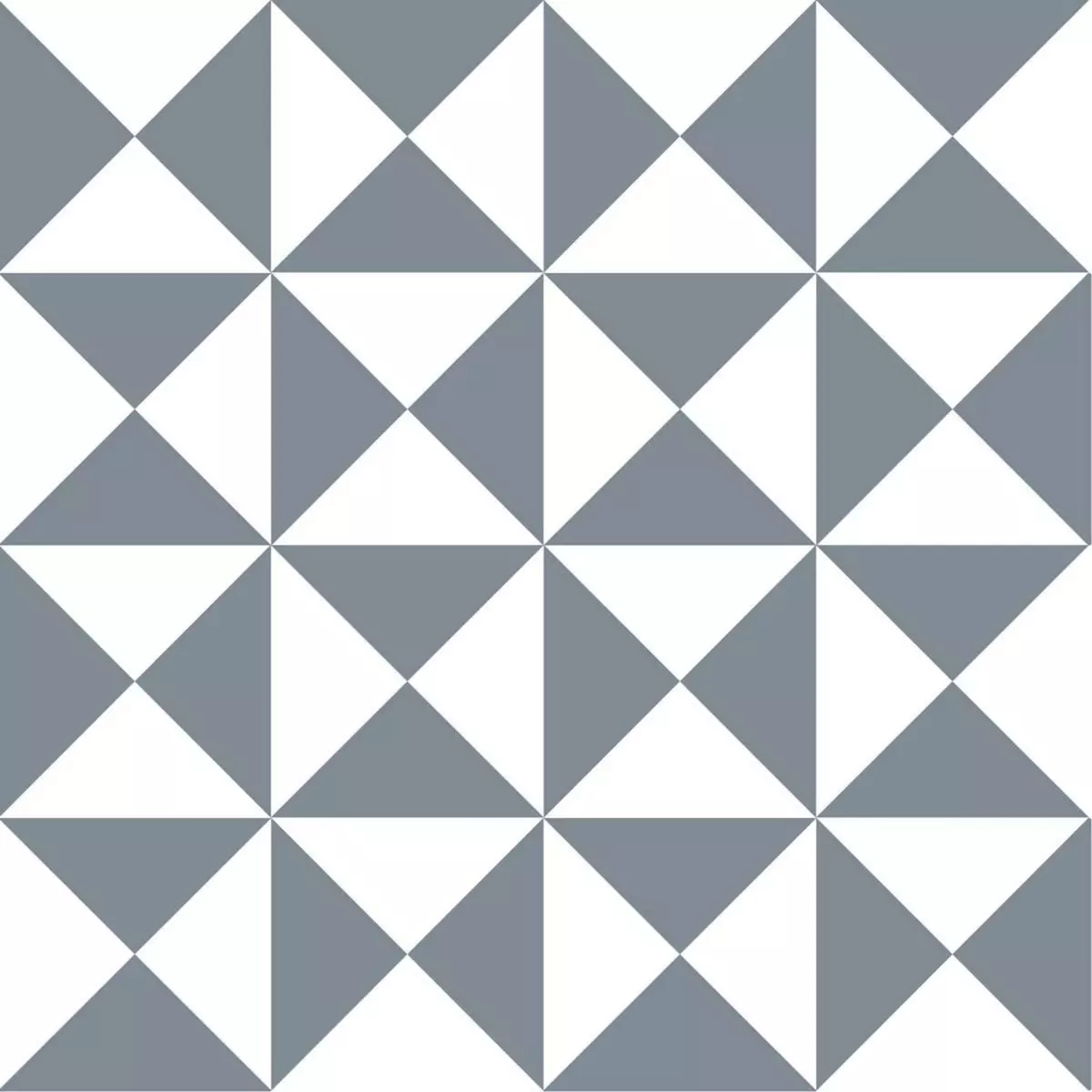  Stickers carrelage 15 x 15 cm - Triangles gris et blanc