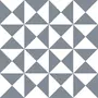  Stickers carrelage 15 x 15 cm - Triangles gris et blanc
