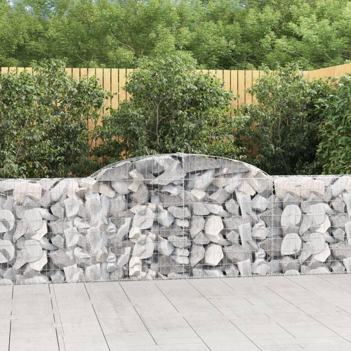 VIDAXL Paniers a gabions arques 6 pcs 300x30x80/100 cm fer galvanise