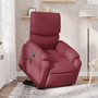 Voir la diapositive 1 : VIDAXL Fauteuil inclinable de massage Rouge bordeaux Tissu