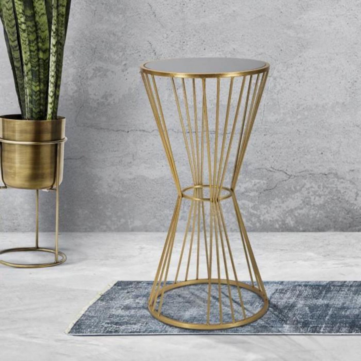 Paris Prix Table d'Appoint en Métal  Super  80cm Or