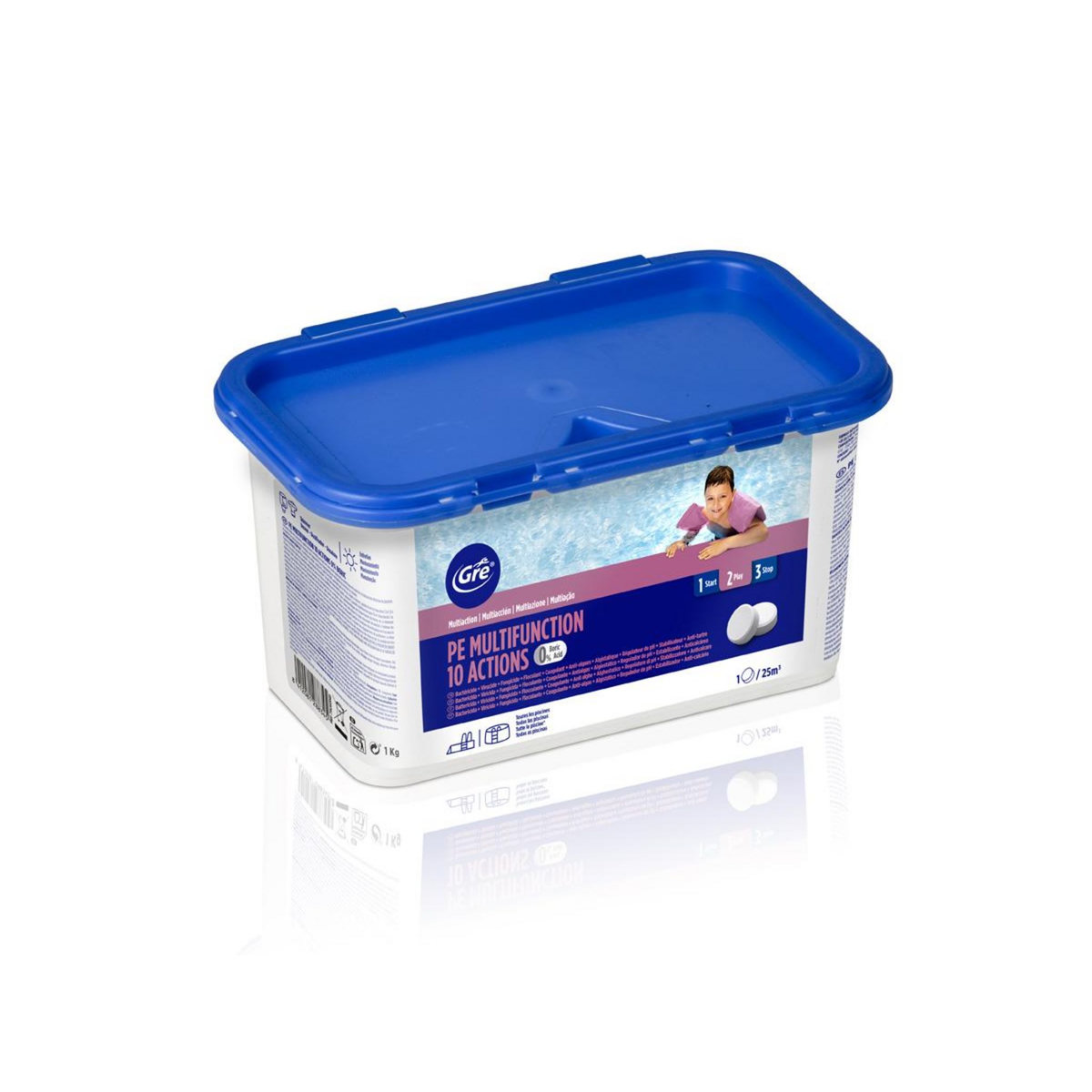 GRE Chlore 10 actions sans acide borique 1 kg - Gré