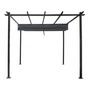 Voir la diapositive 3 : Habitat et Jardin Pergola en aluminium avec toit rétractable - 3 x 3 m - Gris