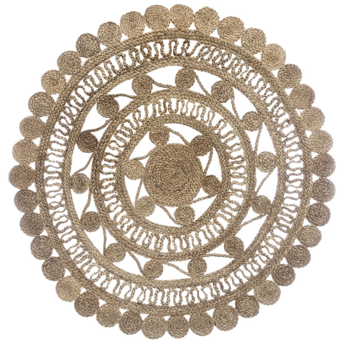 ATMOSPHERA Tapis Rond en Jute Ritual Naturel