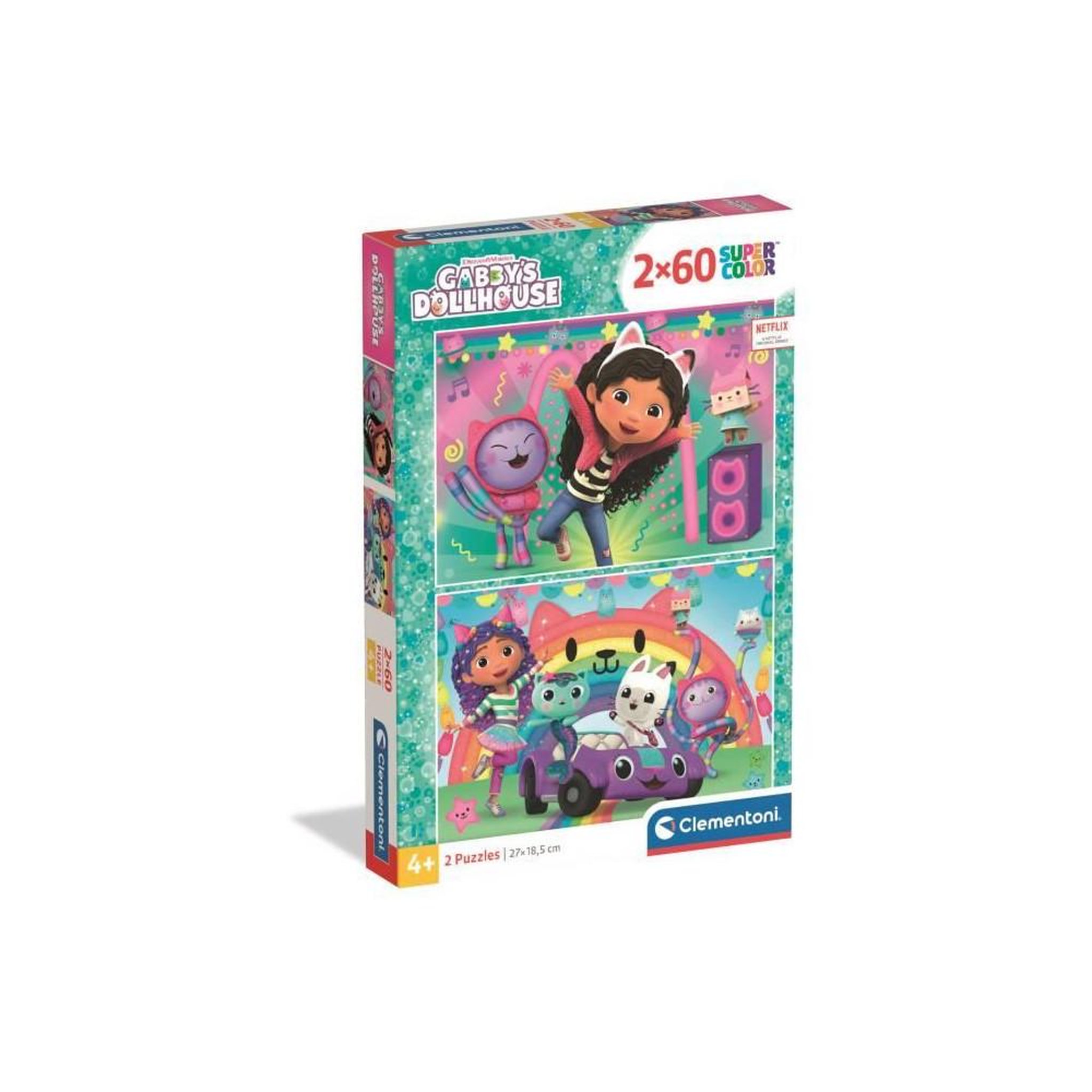 CLEMENTONI Puzzle 2 x 60 pièces - Gabby et la maison magique - Clementoni
