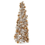 Paris Prix Statuette Déco  Mini Boules  45cm Or & Ecru
