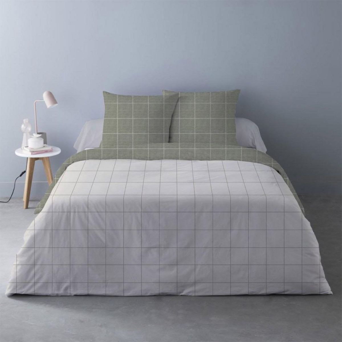 Dourev Housse de couette 240x220 Régis vert + 2 taies