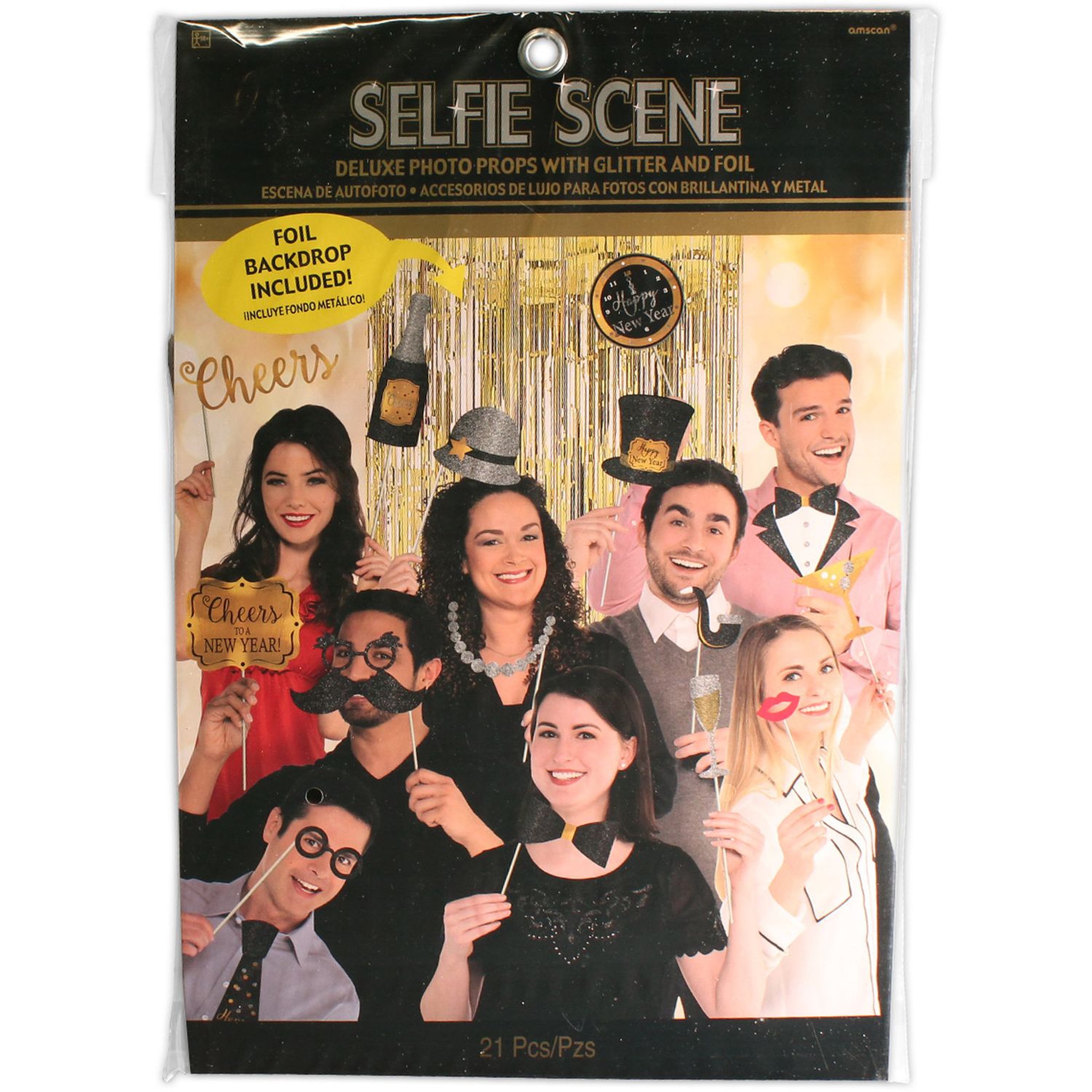 Voir la diapositive 3 : AMSCAN Kit selfie new year 21 pce