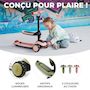 Voir la diapositive 3 : KINDERKRAFT Trottinette enfant pliante avec siege et roues lumineuses