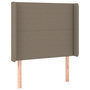 Voir la diapositive 3 : VIDAXL Tete de lit a LED Taupe 103x16x118/128 cm Tissu