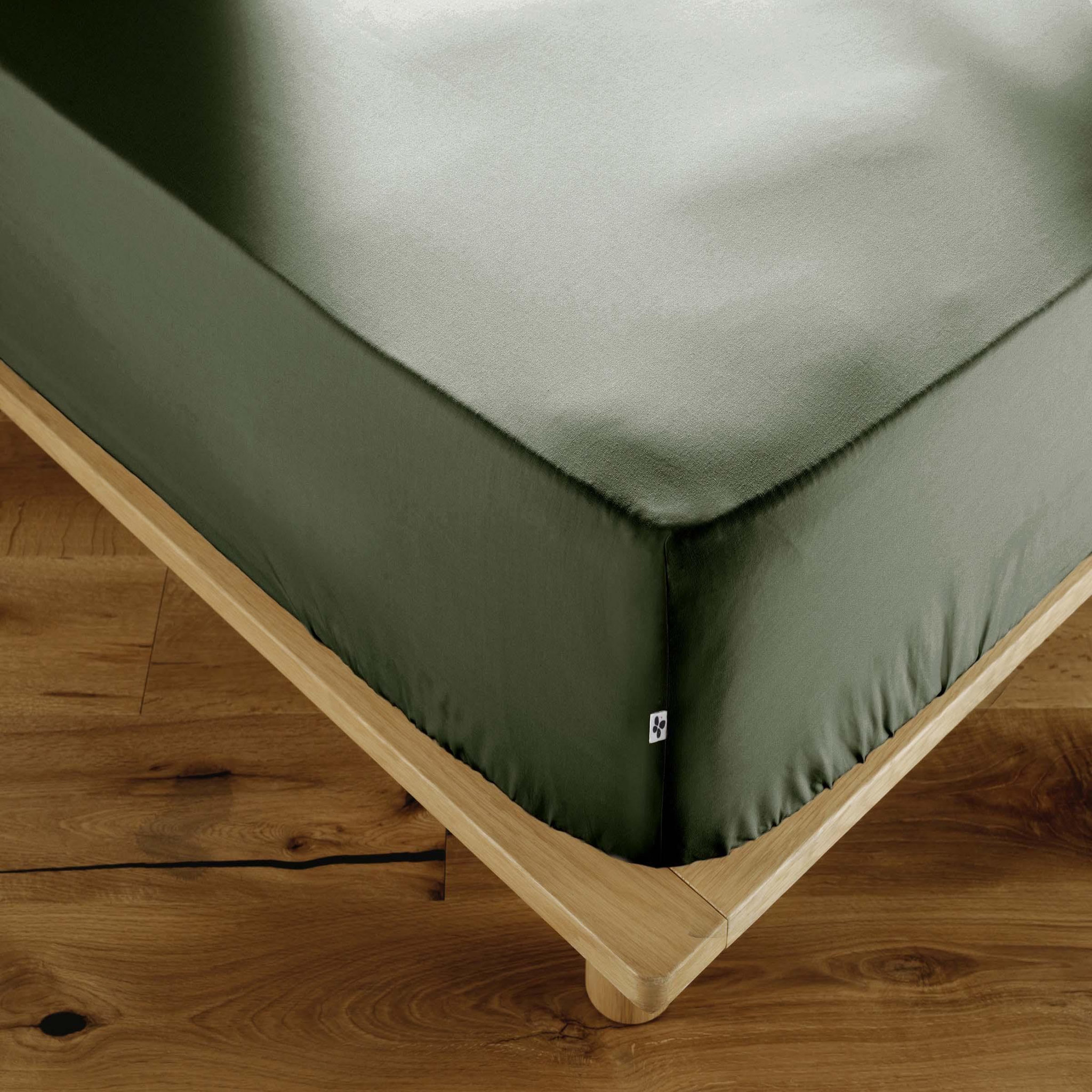 Voir la diapositive 3 : Eden Drap housse double gaze de coton gaïa