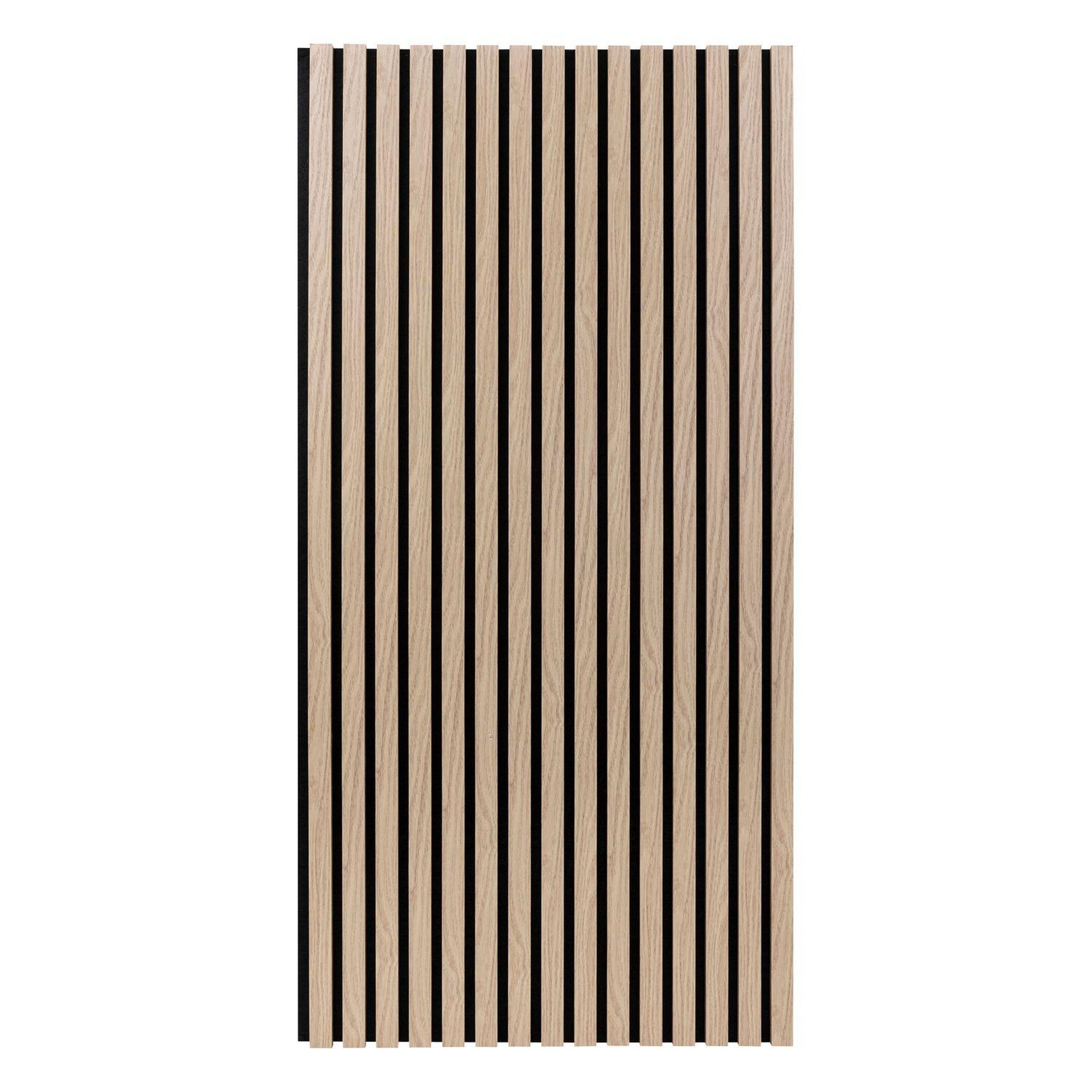 TOILINUX Lot de 4 panneaux décoratifs tasseaux de bois colva - marron clair
