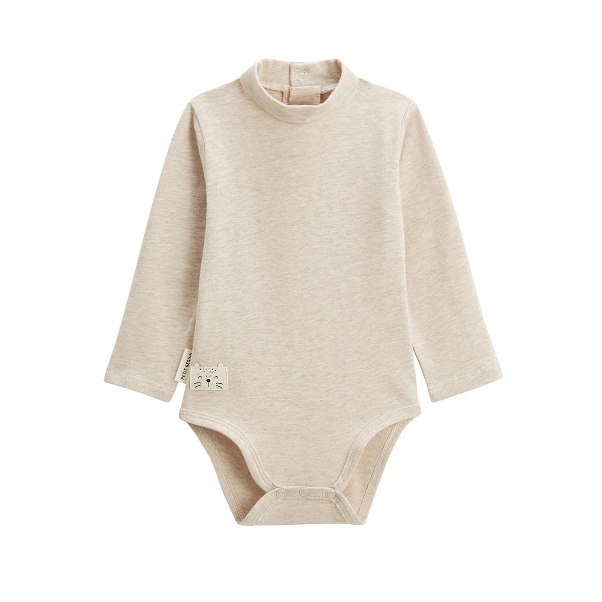 Petit Béguin Lot de 2 bodies bébé col roulé manches longues Cracotte