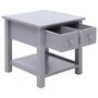 Voir la diapositive 4 : VIDAXL Table d'appoint Gris 40x40x40 cm Bois de Paulownia