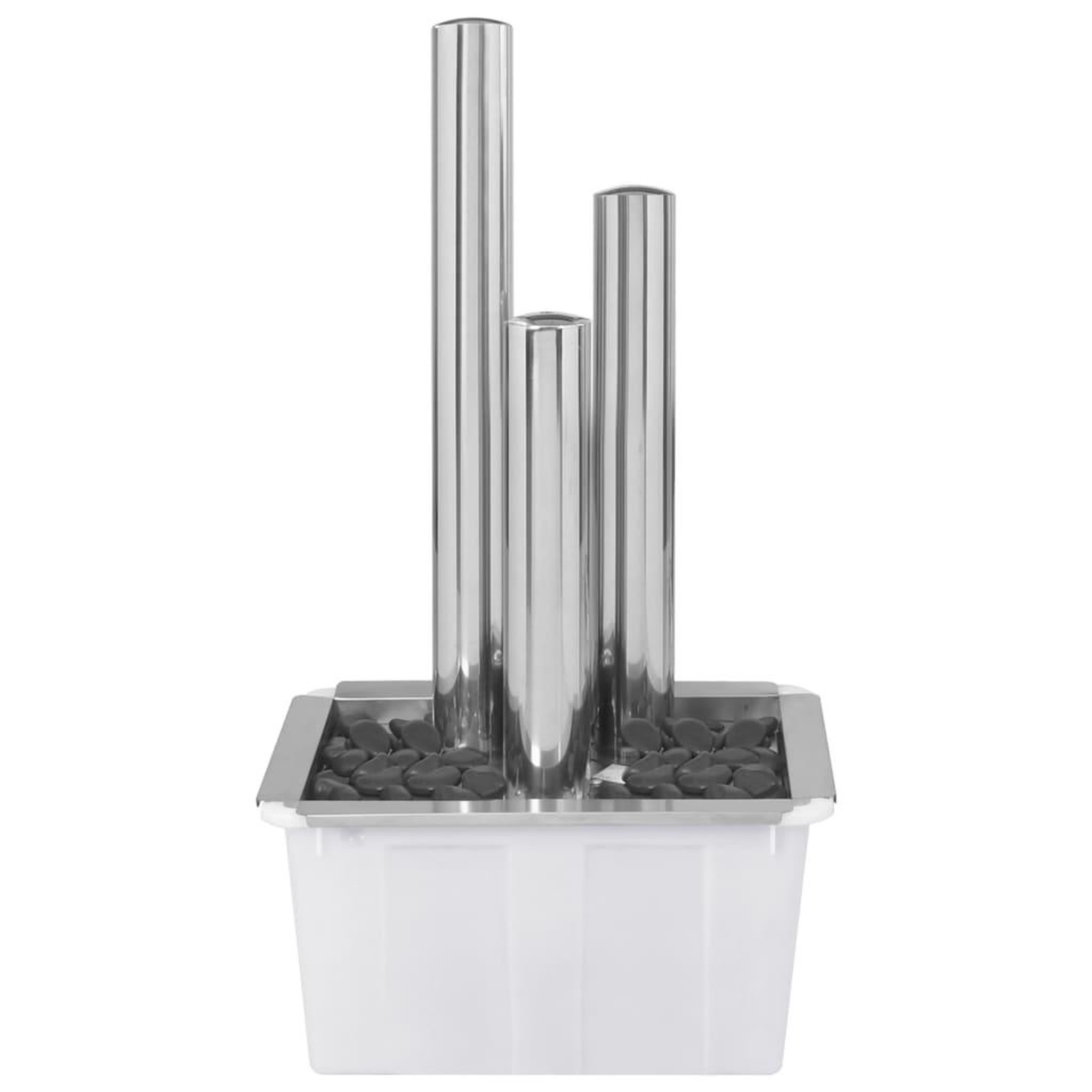 Voir la diapositive 5 : VIDAXL Fontaine de jardin Argente 48x34x88 cm Acier inoxydable