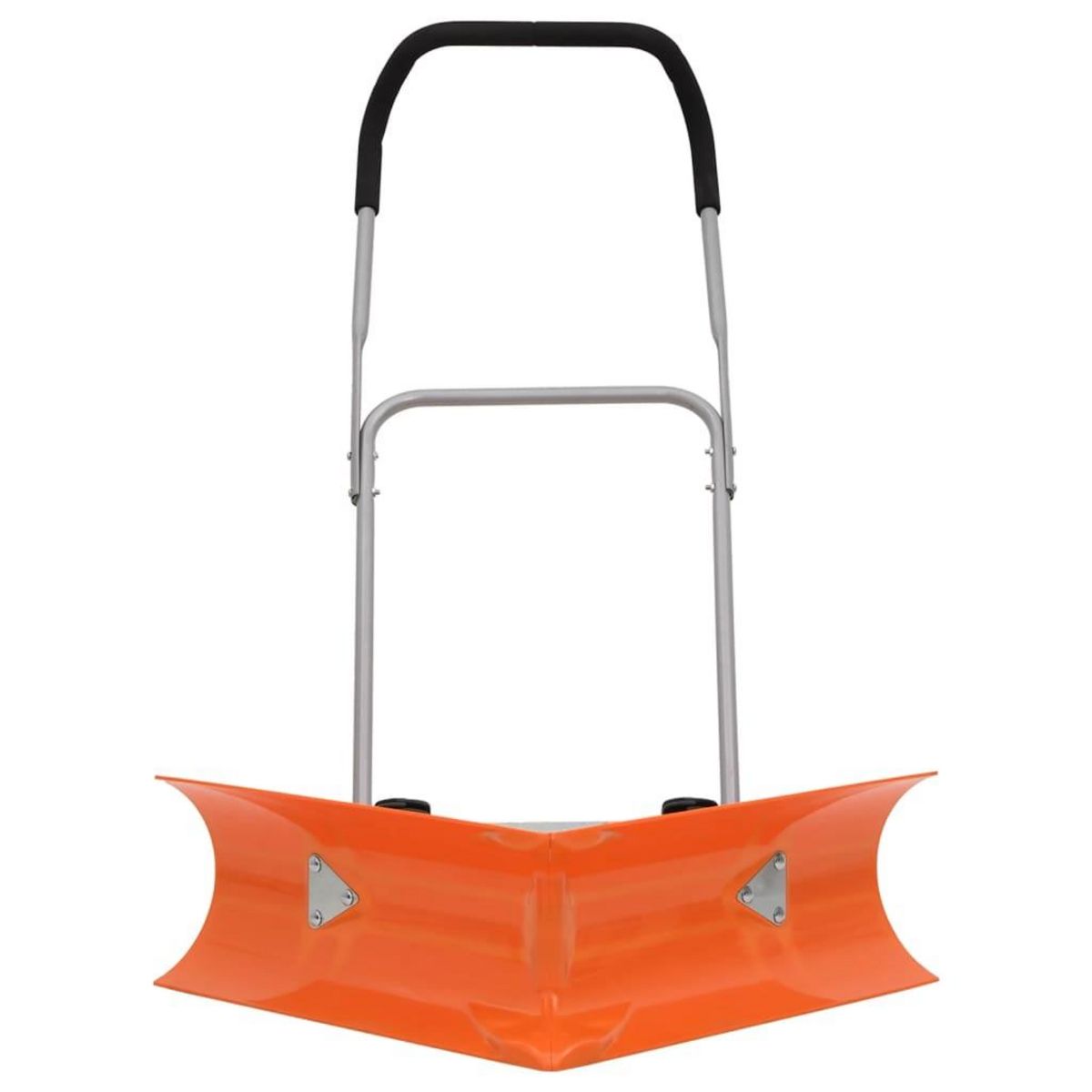 VIDAXL Pelle a neige double angle avec poignee extensible orange acier