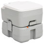 Voir la diapositive 1 : VIDAXL Toilette de camping portable gris et blanc 15+10 L PEHD