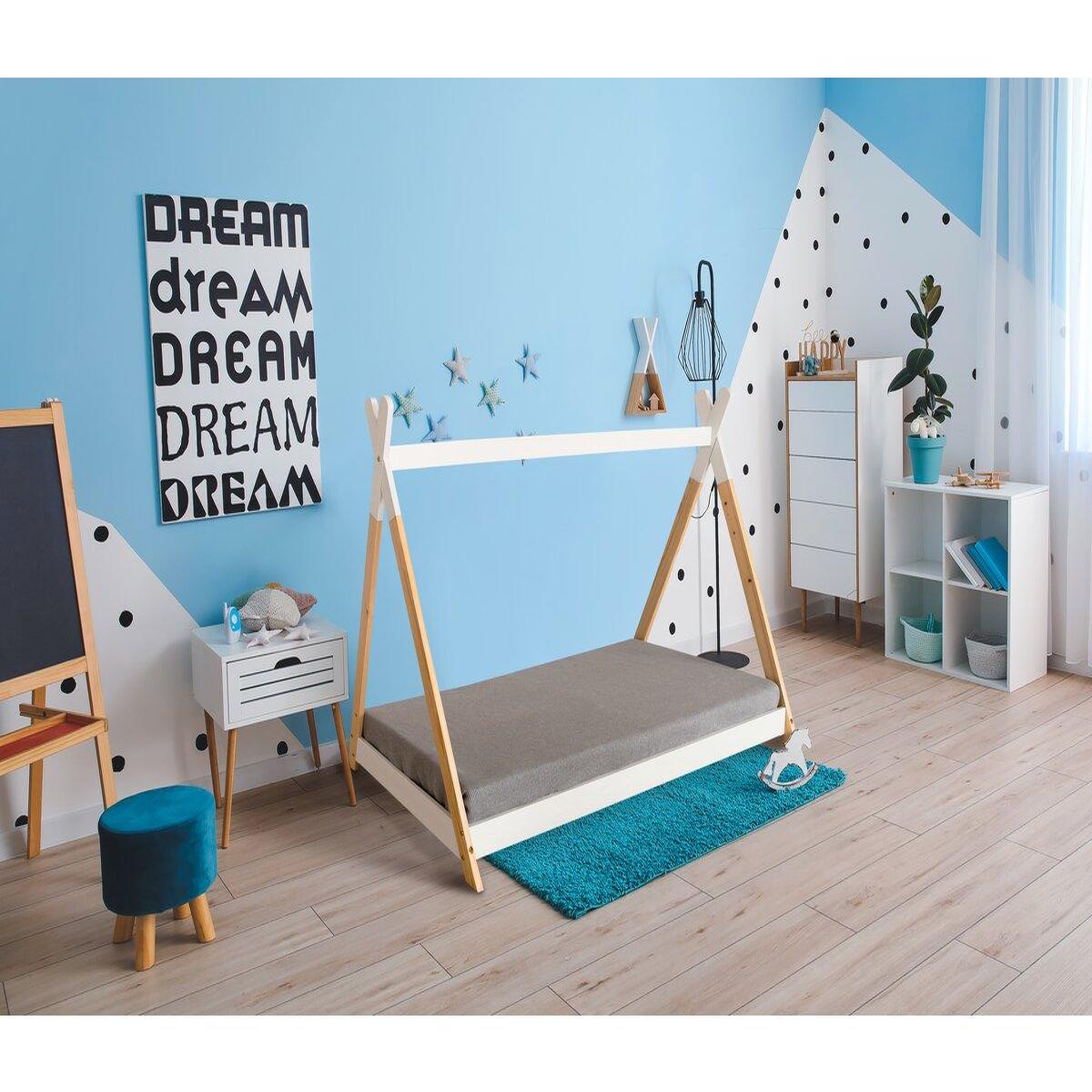 Voir la diapositive 2 : Habitat et Jardin Lit Tipi  Melissa  70 x 140 cm - Blanc