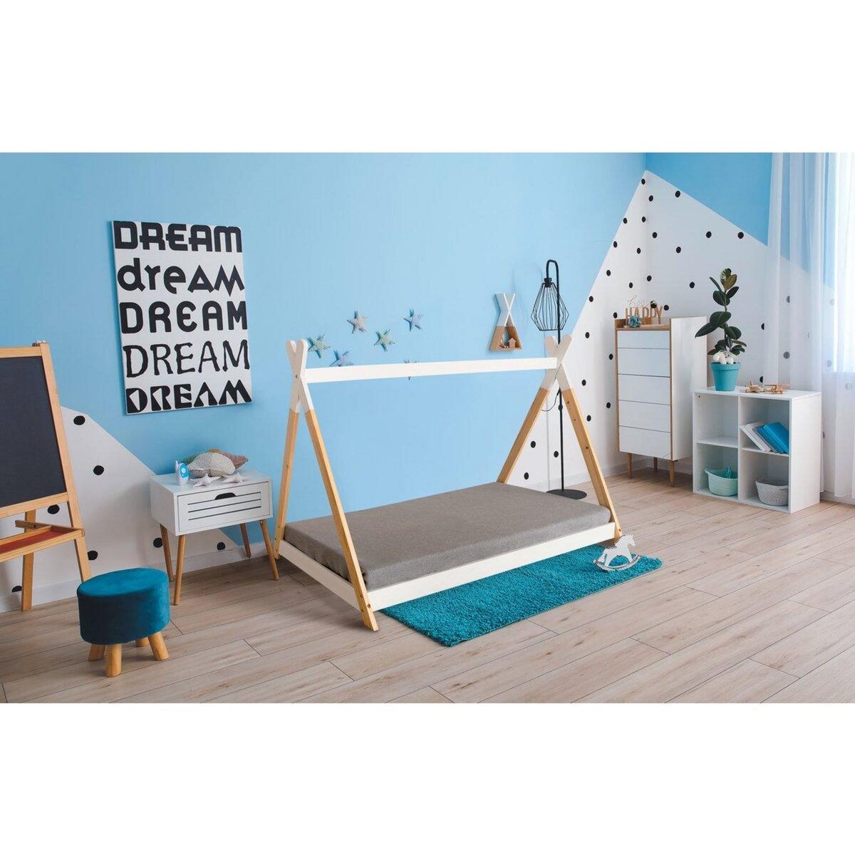 Habitat et Jardin Lit Tipi  Melissa  70 x 140 cm - Blanc