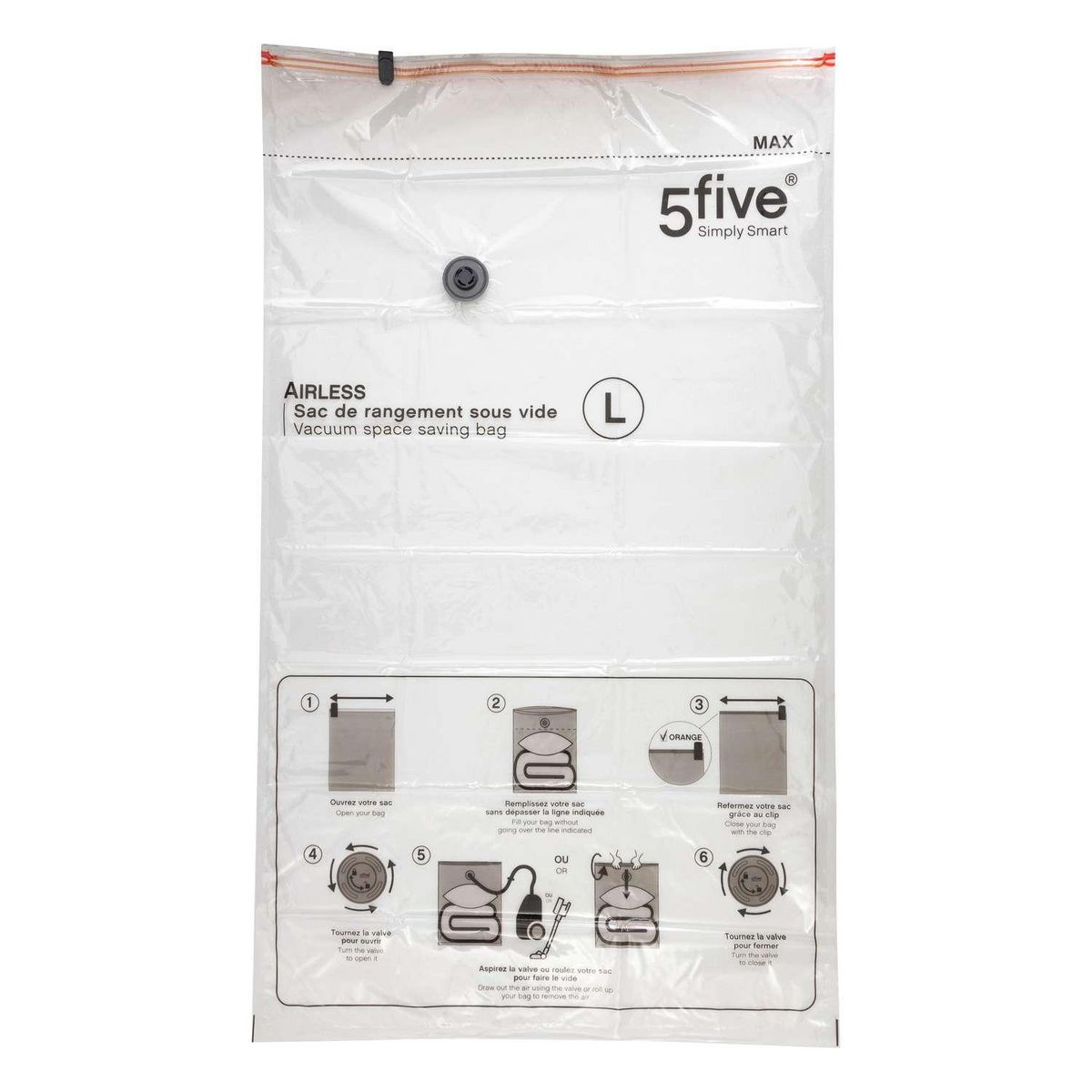 FIVE Housse de rangement sous-vide Taille L