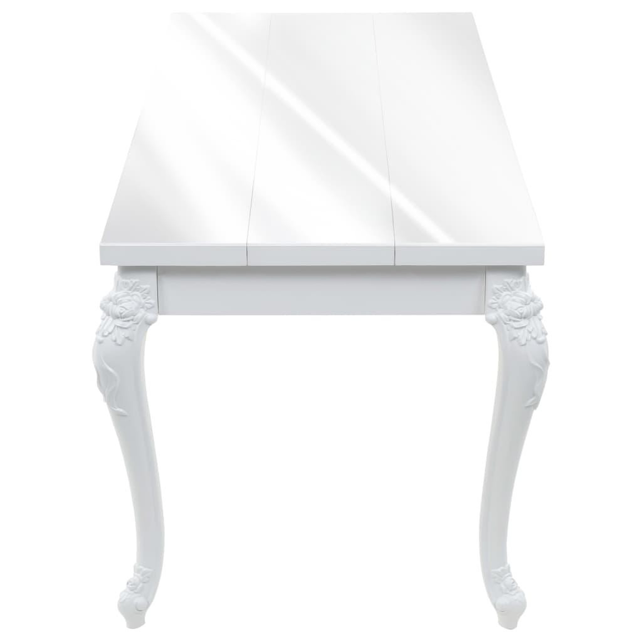 Voir la diapositive 4 : VIDAXL Table a manger 179x89x81 cm blanc brillant