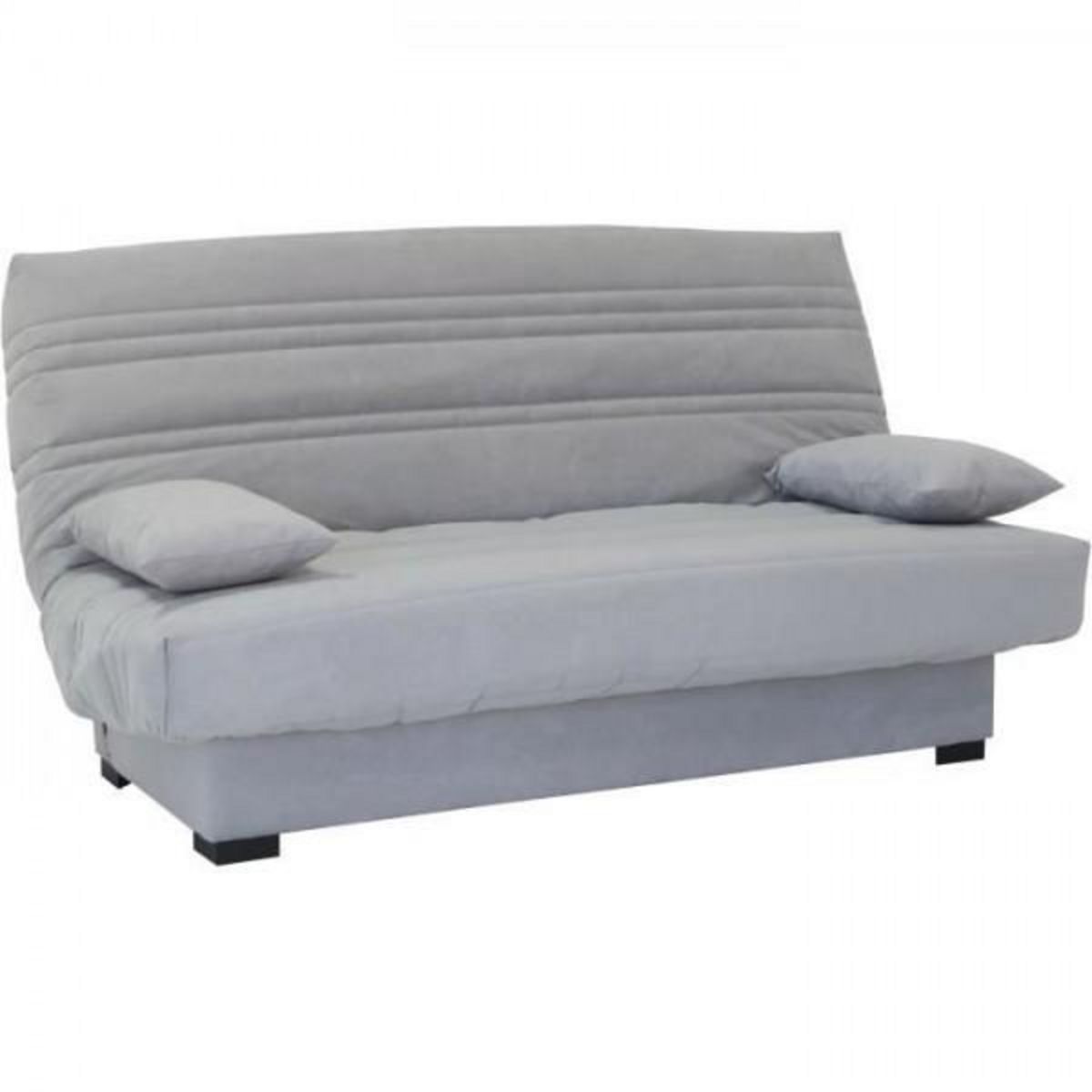 MARKET24 Banquette clic clac 3 places - Matelas 17 cm - Tissu gris clair - L199 x P96 x H103 cm - CHLoe