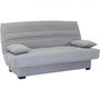 Voir la diapositive 3 : MARKET24 Banquette clic clac 3 places - Matelas 17 cm - Tissu gris clair - L199 x P96 x H103 cm - CHLoe