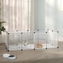 Voir la diapositive 1 : VIDAXL Cage pour petits animaux Transparent 144x74x46,5 cm PP et Acier