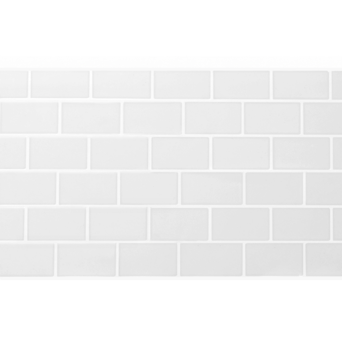 ID MARKET Crédence adhésive murale effet carrelage métro blanc 10 pcs 30x30 cm